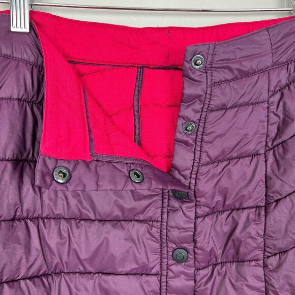 Smartwool PhD Smartloft Puffer Skirt Womens XS Purple Insulated Snap Button Up - Picture 5 of 12